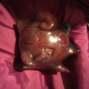 Rare Ocean Jasper Pokemon Jigglypuff with Mic 2 in Crystal Carving Includes Rare